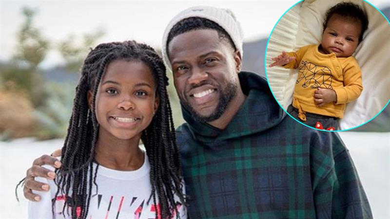 Kevin Hart's Daughter Loves Being On Big Sister Duty With Baby Kenzo ...
