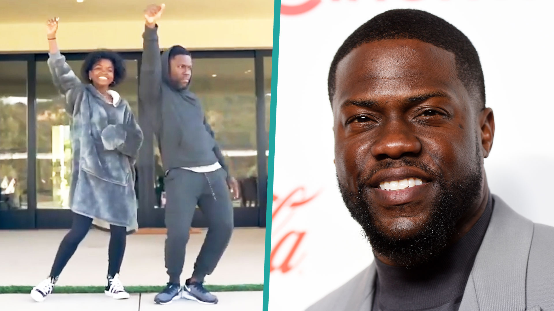 Kevin Hart And Daughter Heaven Make Silly Dance Video To DaBaby's 'Bop(00)