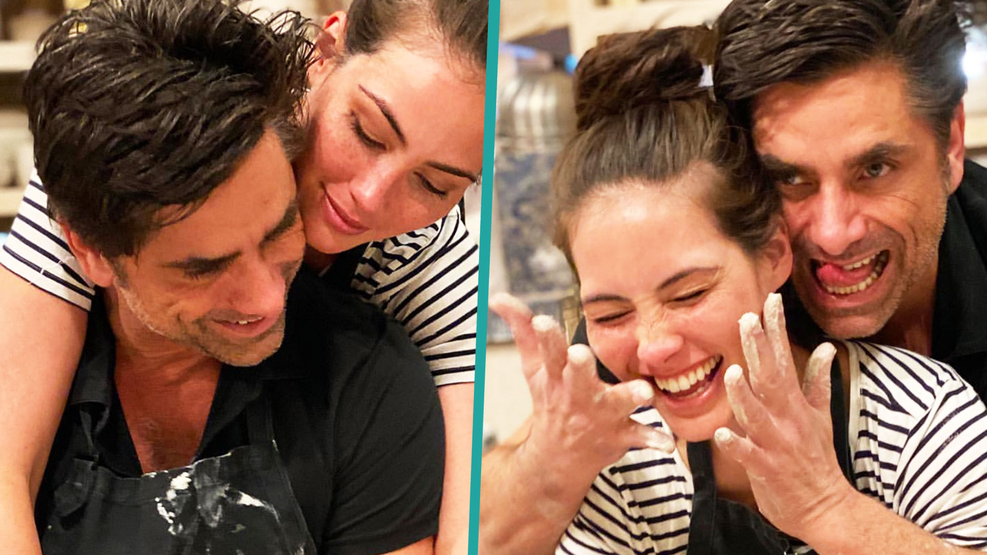 John Stamos Recreates Romantic 'Ghost' Pottery Scene With Wife Caitlin(01)