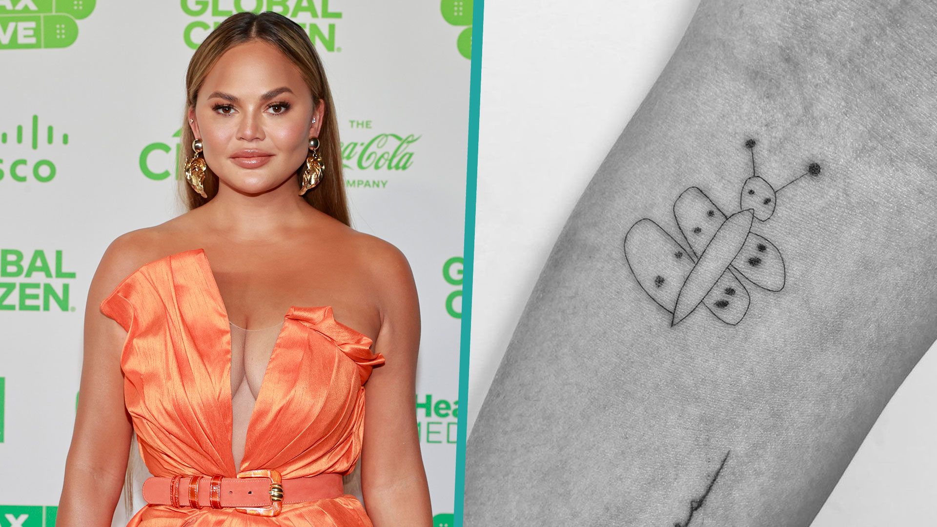 Chrissy Teigen Gets Butterfly Tattoo Drawn By Luna As She ...