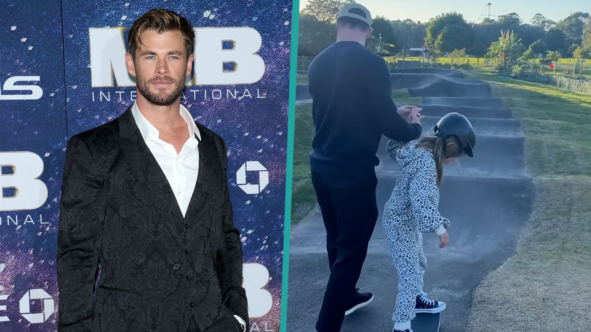 Chris Hemsworth Holds Hands With 9-Year-Old Daughter India As She