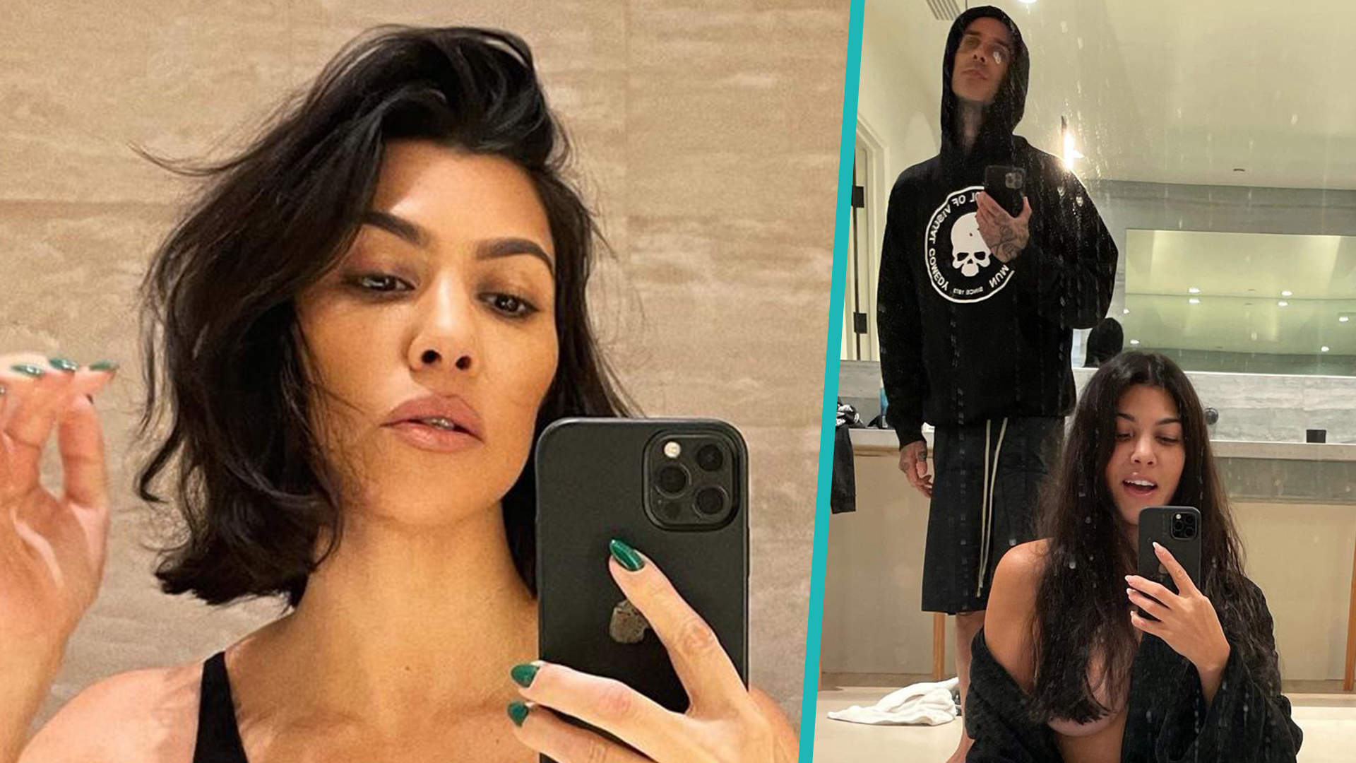 Kourtney Kardashian Shows Off Dramatic New Haircut And Travis Barker