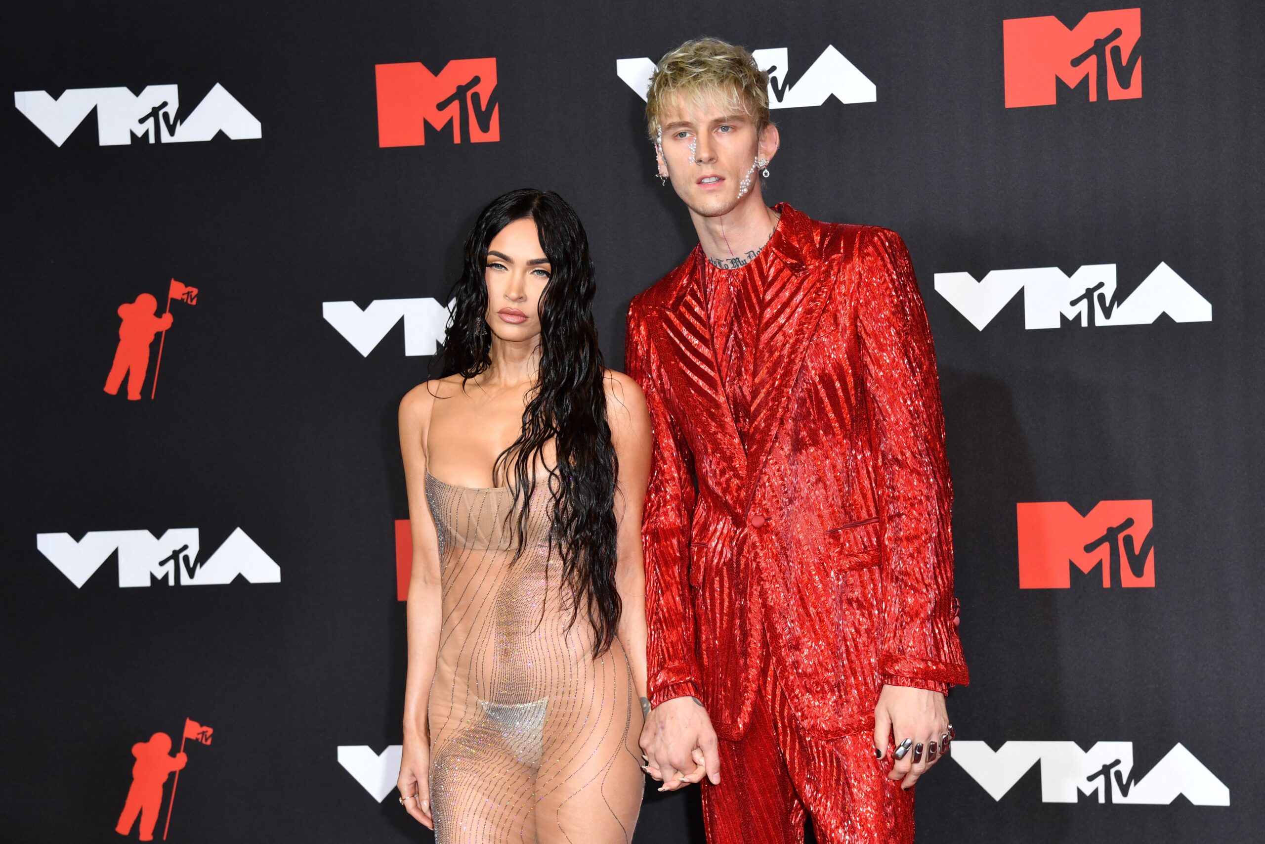 Megan Fox Rocks Nearly Nude Thong Dress At Mtv Vmas With Machine Gun Kelly Access