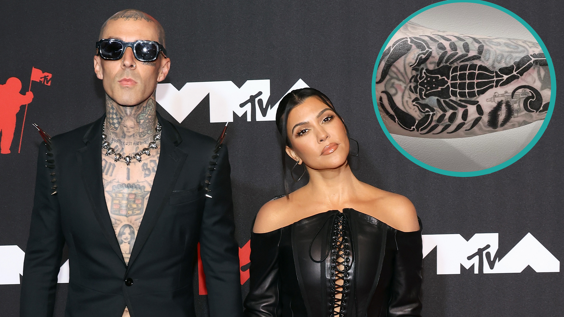 Travis Barker Gets A New Tattoo Of Kourtney Kardashian's Lips Access