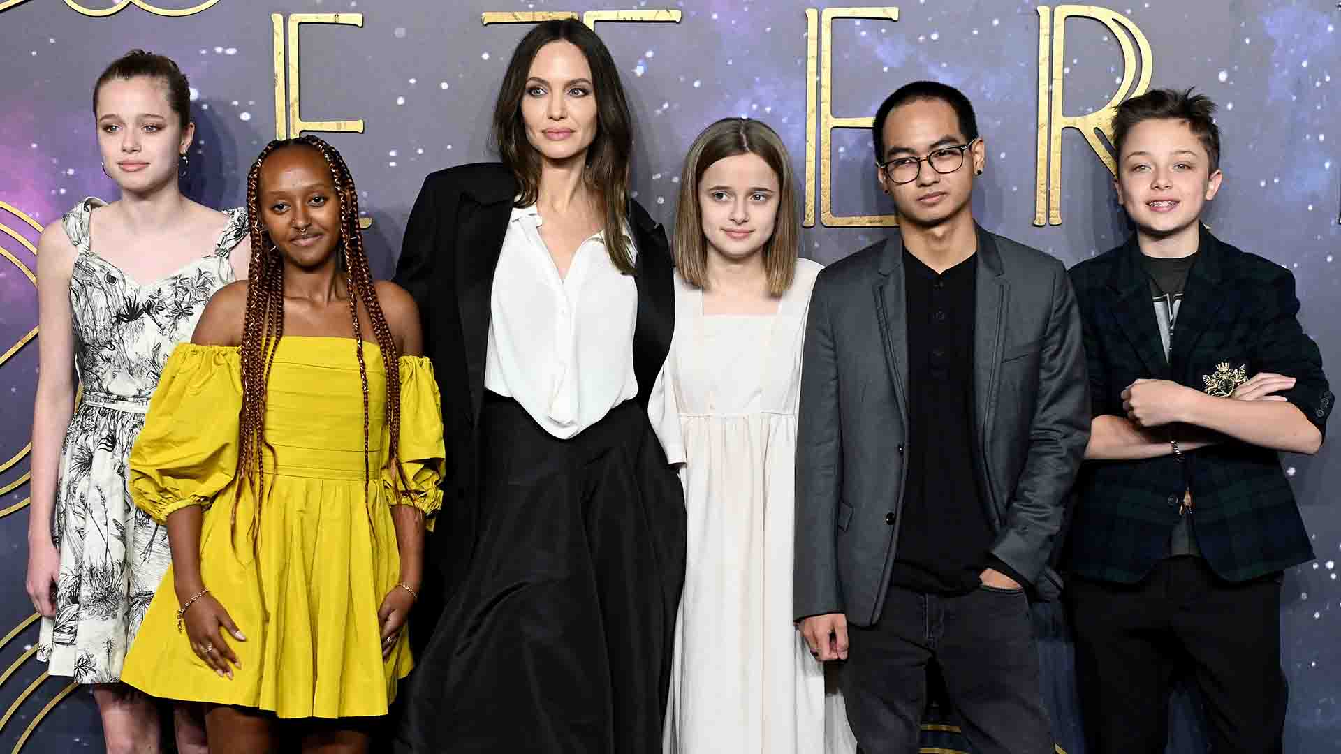 Angelina Jolie & Her Children Stun In Fierce Fashion For ‘Eternals
