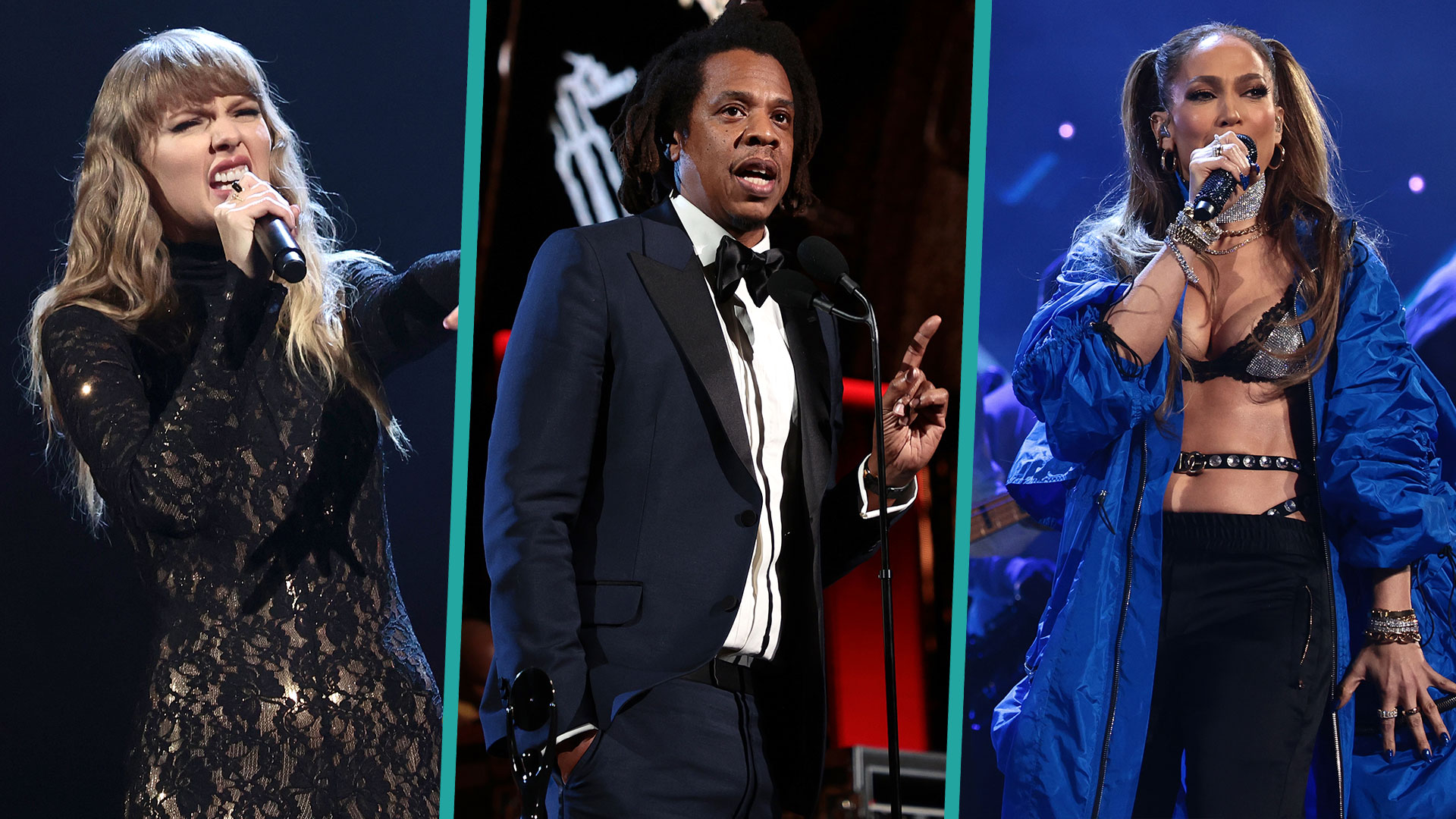 Jay-Z Inducted Into Rock and Roll Hall of Fame Surrounded By JLo