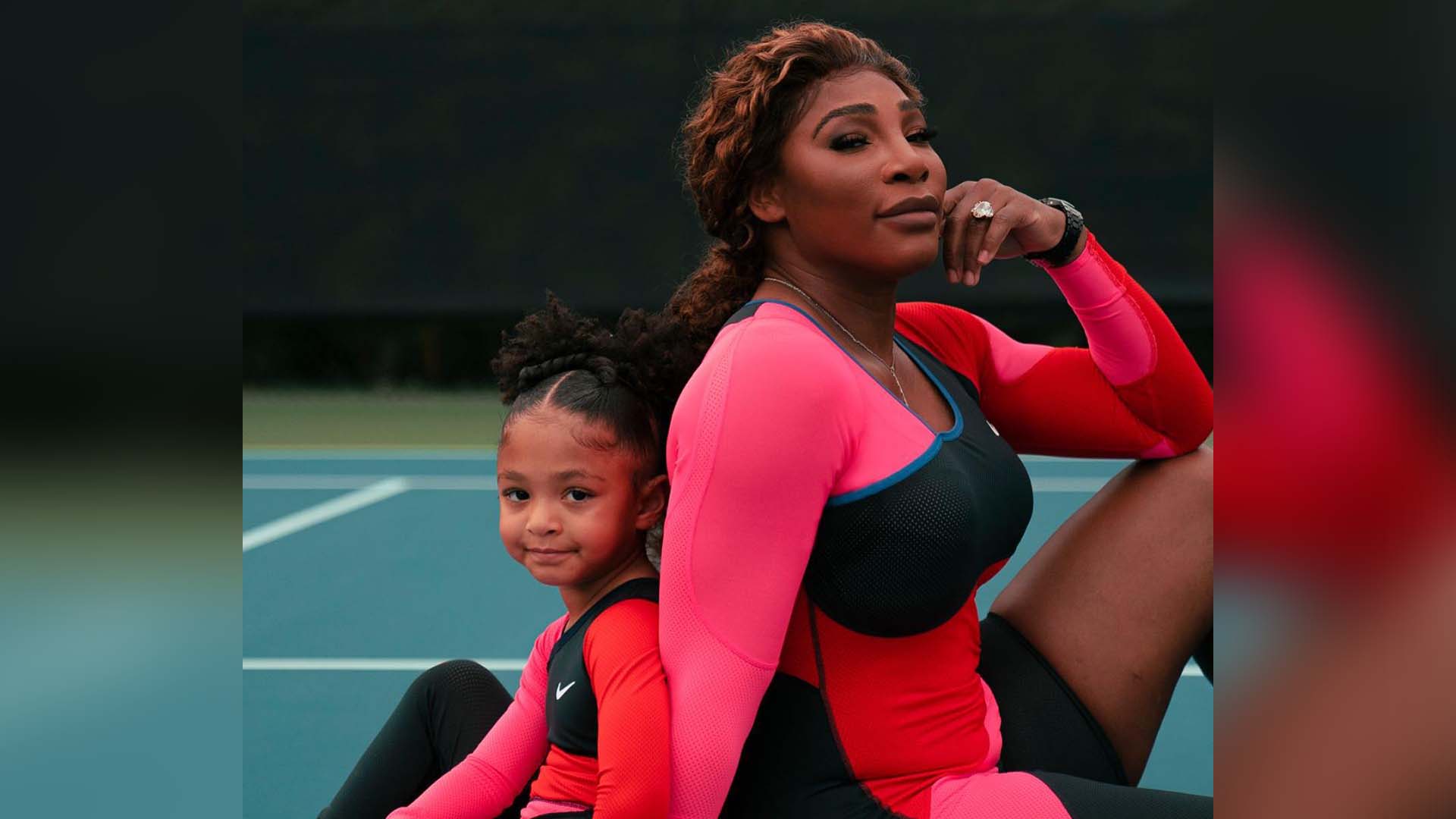 Serena Williams & Daughter Olympia Show Off Fierce Matching Tennis