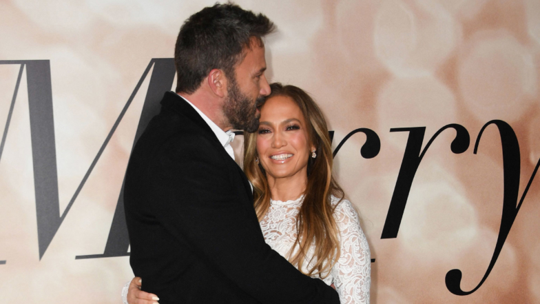 Ben Affleck Sweetly Kisses Jennifer Lopez at ‘Marry Me’ Screening