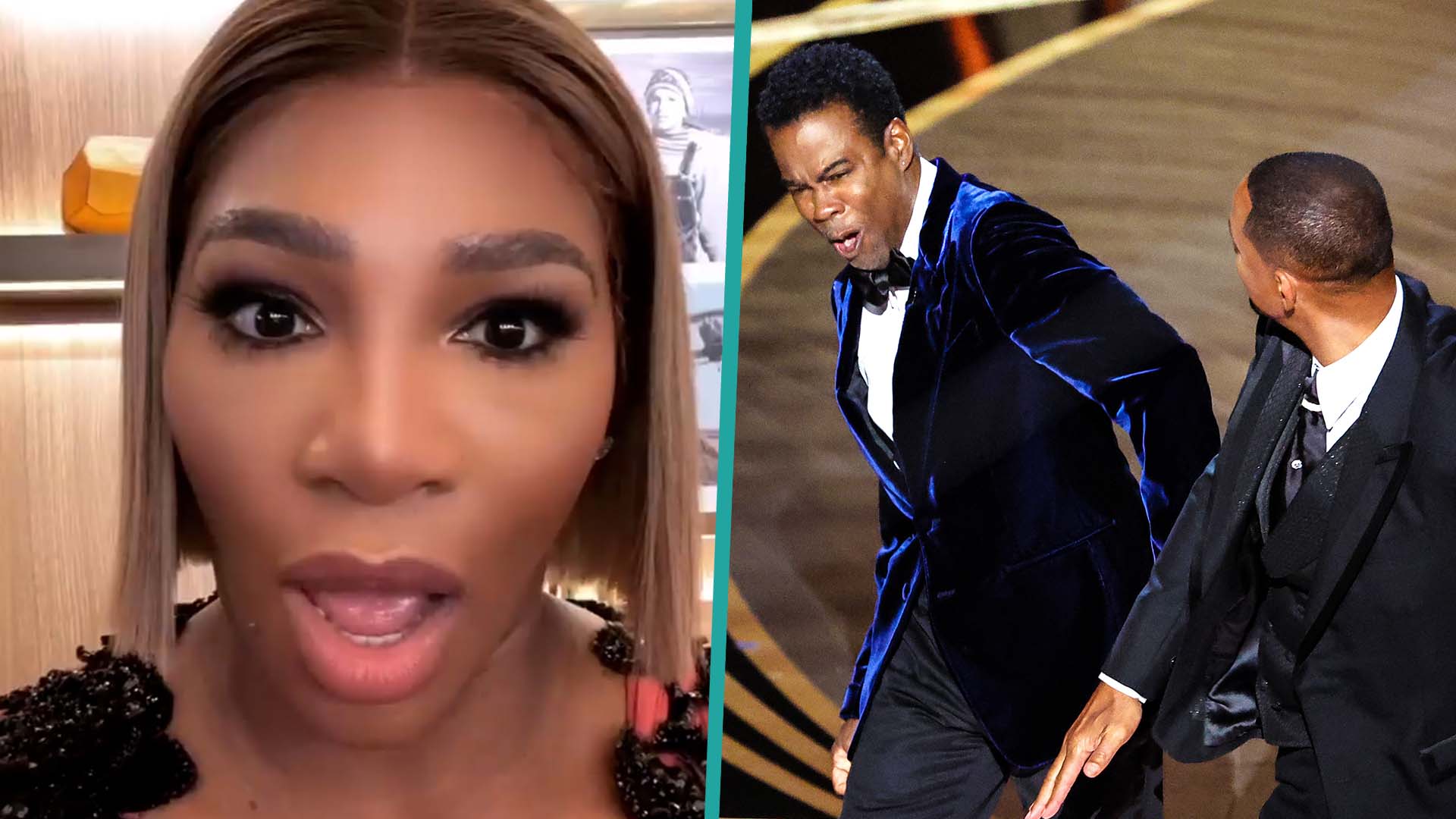 Serena Williams Appears Stunned After Will Smith Slaps Chris Rock At