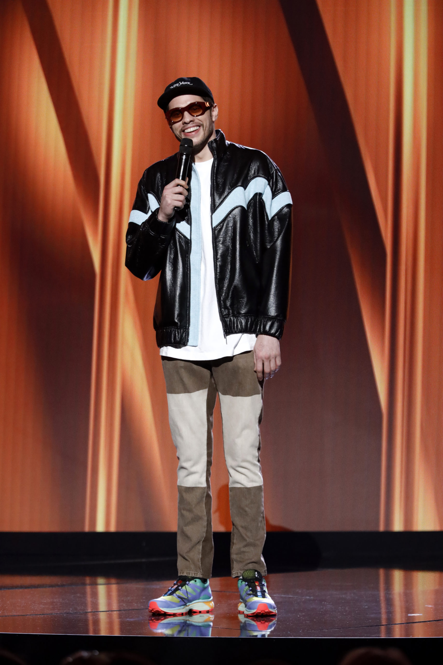 Pete Davidson onstage at the 2022 NBCUniversal Upfront in New York City on Monday, May 16, 2022 (Photo by: Eric Liebowitz/NBCUniversal/NBCU Photo Bank via Getty Images)