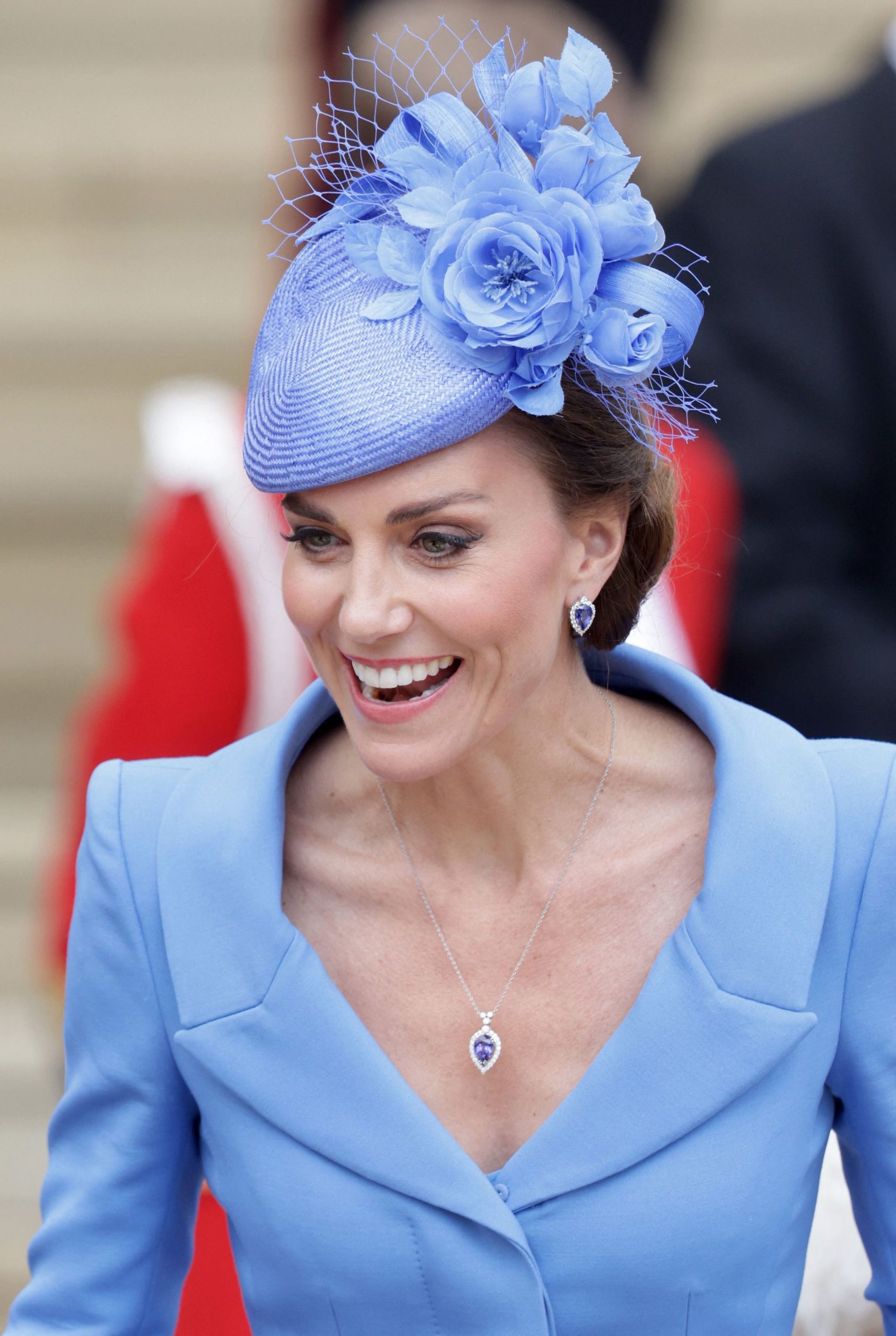 Kate Middleton Looks Chic In Bright Blue Coat Dress & Matching Hat For  Garter Day Celebrations | Access