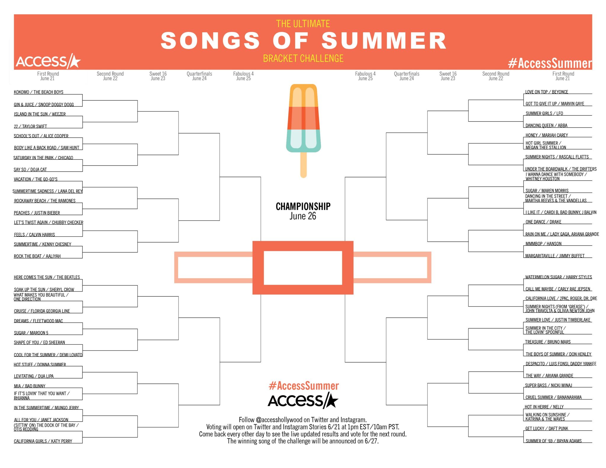 Splash Into Summer With The Ultimate Songs of Summer Bracket Challenge
