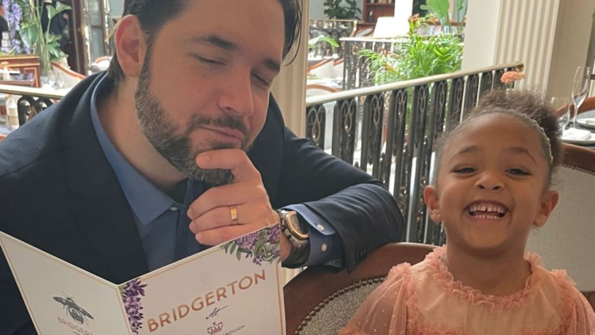 Serena Williams' Husband Alexis Ohanian & Daughter Olympia Enjoy