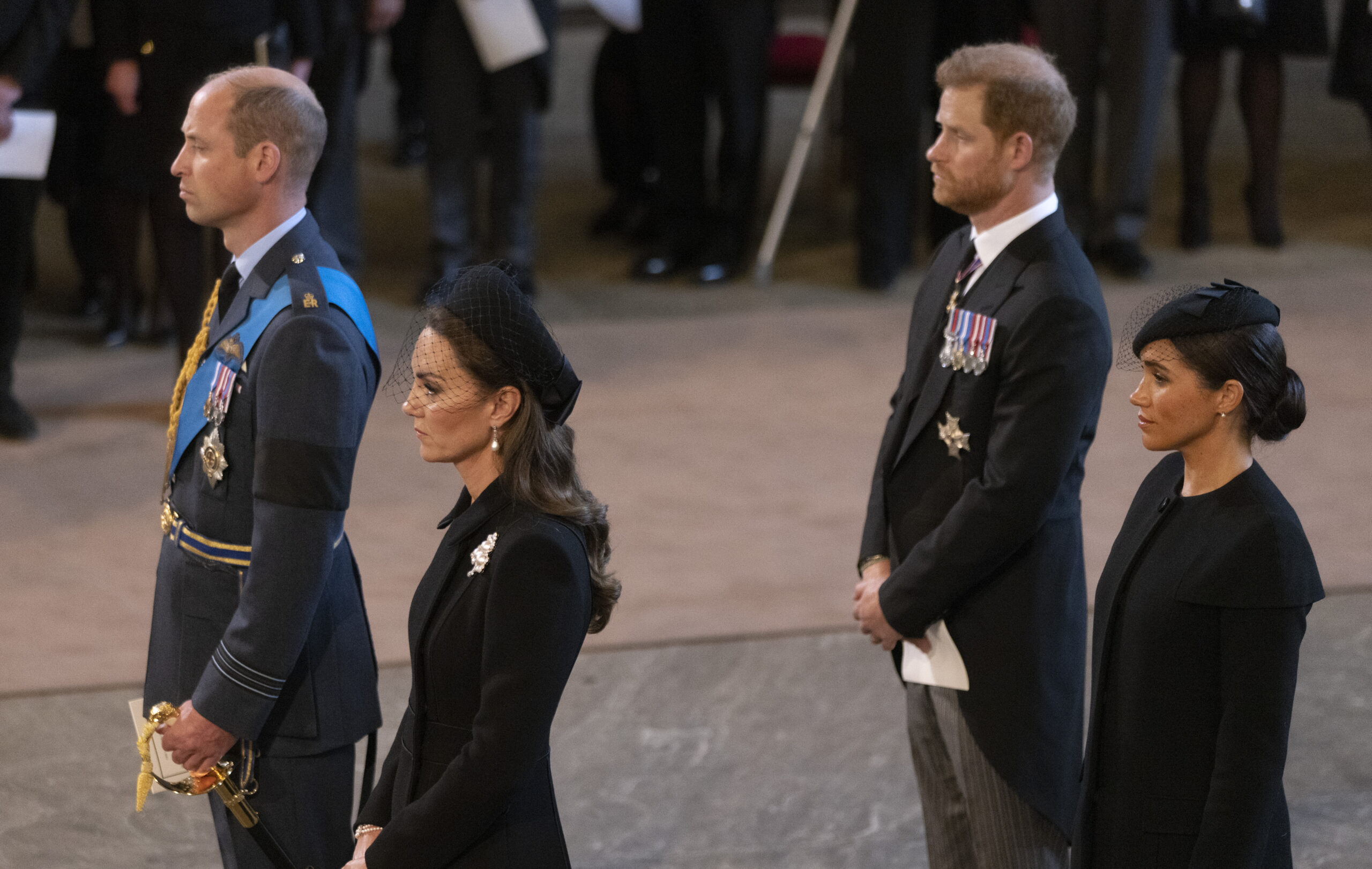 Meghan Markle Arrived at Queen's Funeral With Kate Middleton and Kids