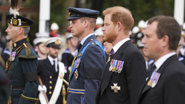 Prince Harry & Prince William Join King Charles, Princess Anne and Prince Andrew Walk With Queen Elizabeth's Funeral