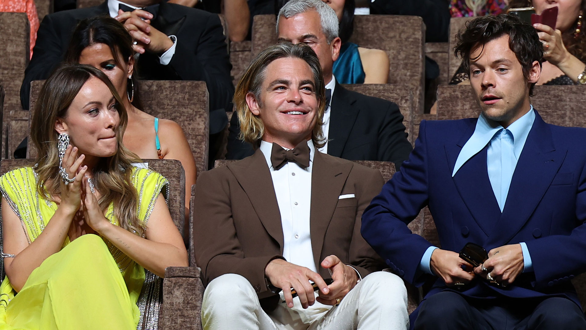 Olivia Wilde Says Harry Styles 'Did Not Spit On' Chris Pine Access