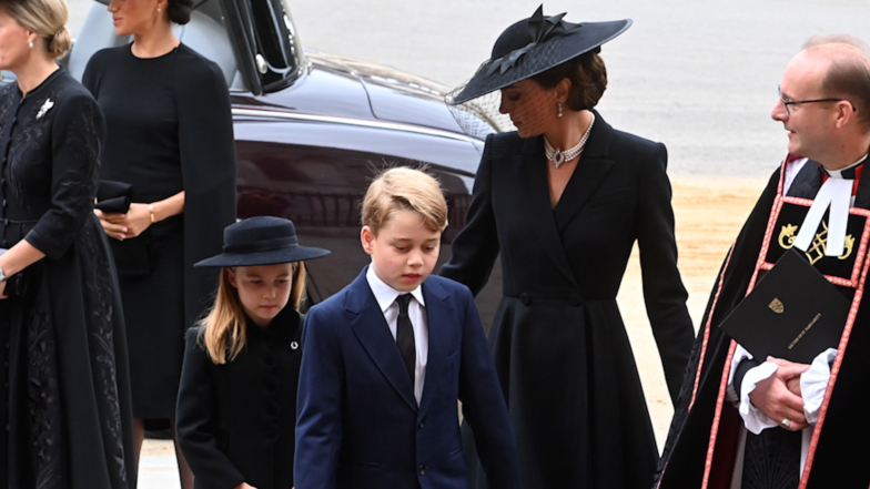 Princess Charlotte & Prince George At Queen Elizabeth's Funeral