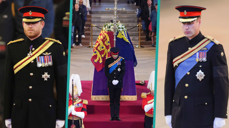 Queen Elizabeth's 8 Grandchildren Stand Vigil Around Her Coffin At Westminster Hall