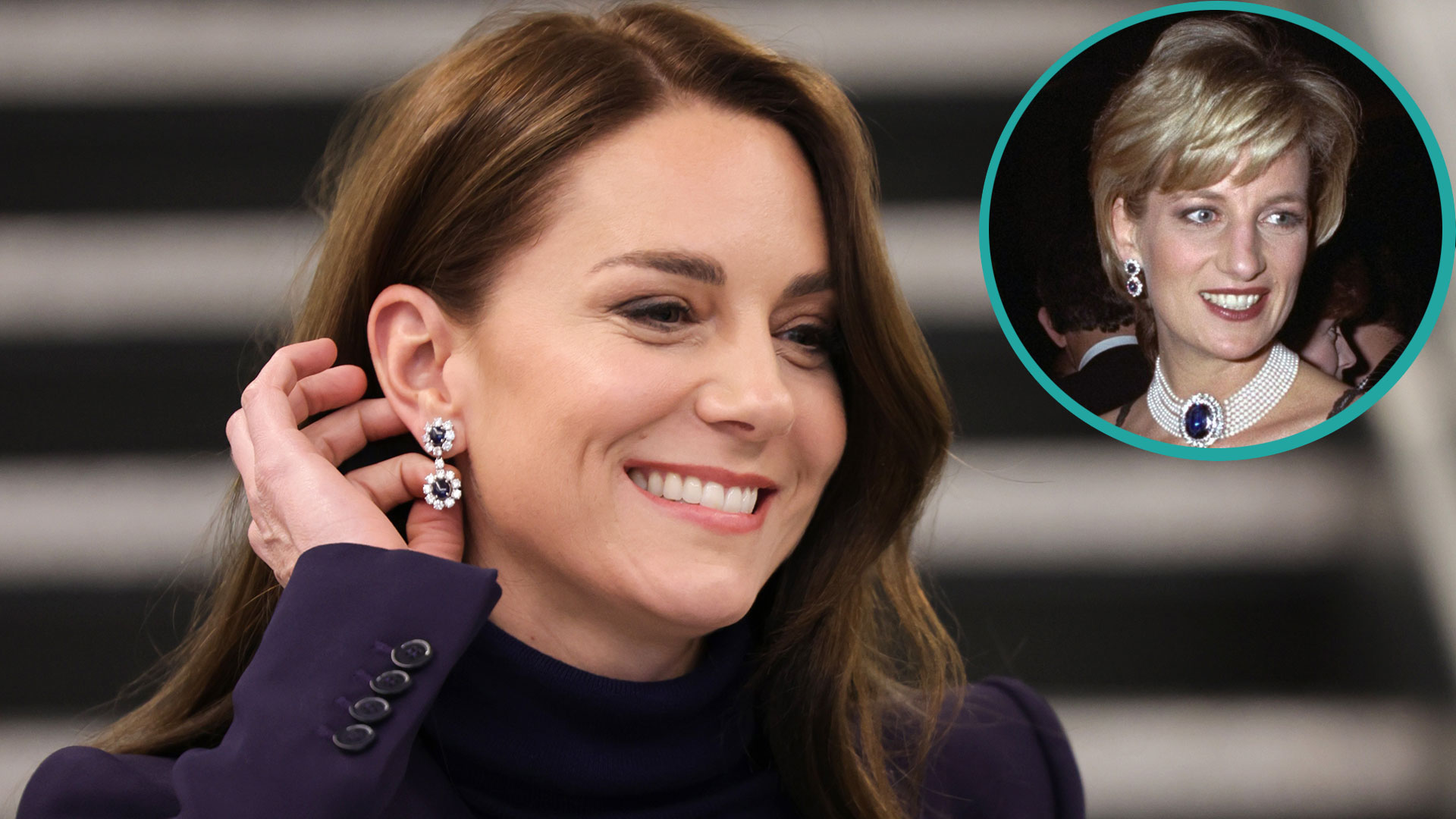 Kate Middleton Wears Princess Diana's Sapphire Earrings As She Arrives