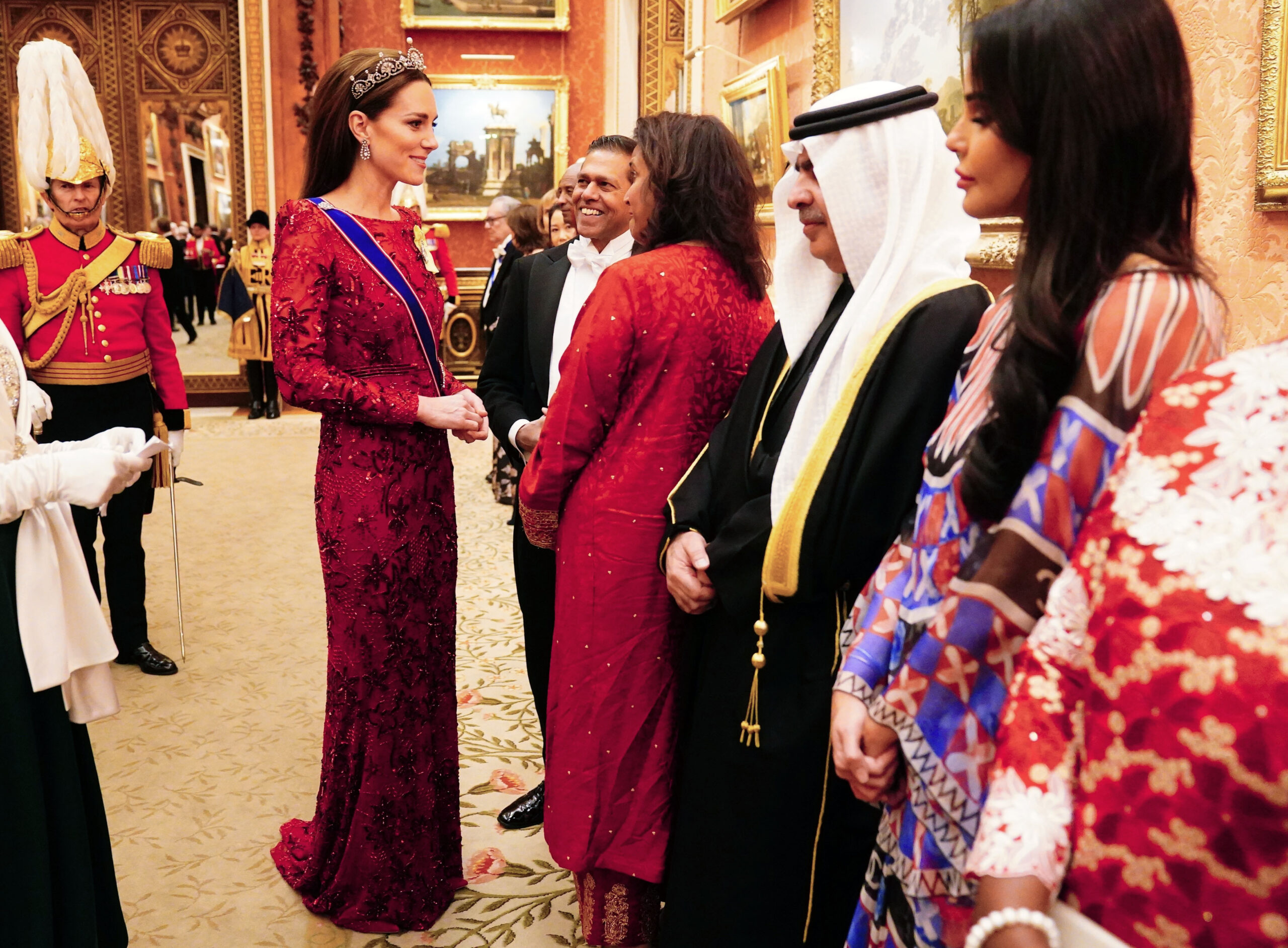 King Charles III And Camilla, Queen Consort Host A Reception For Members Of The Diplomatic Corps