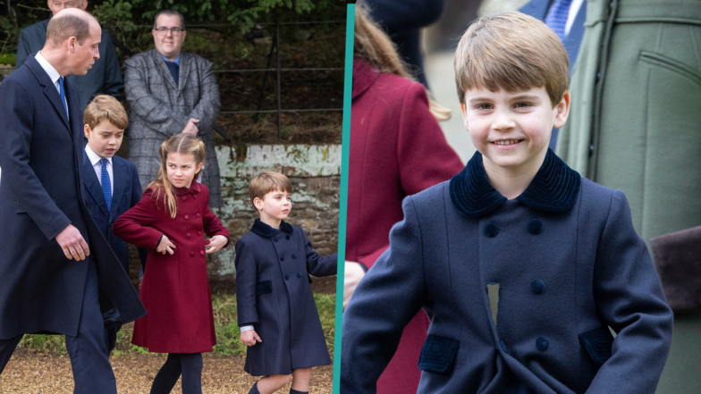 Prince Louis Joins Prince George & Princess Charlotte For First Christmas Walk To Church in Sandringham