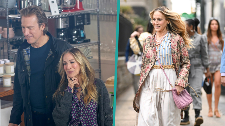 Sarah Jessica Parker caught kissing John Corbett on 'And Just Like