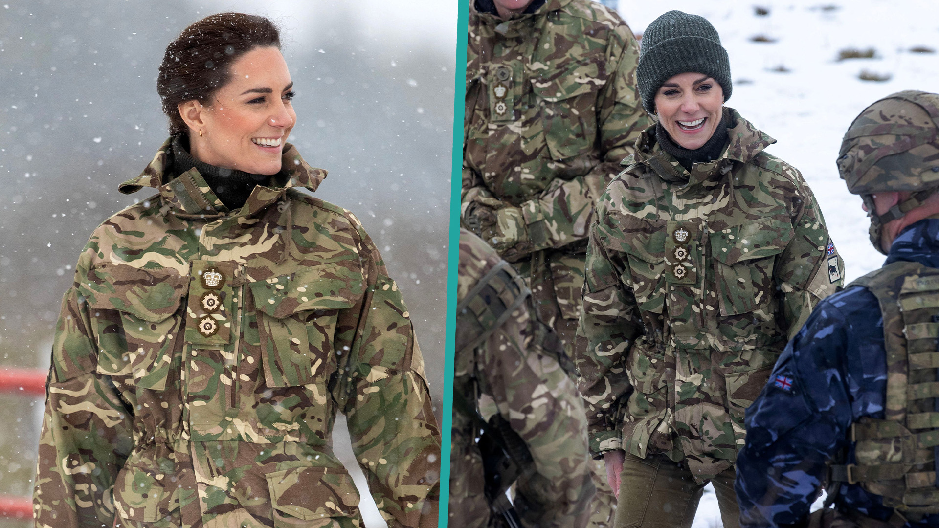 Kate Middleton Wears Camouflage As She Visits The Irish Guards For Her