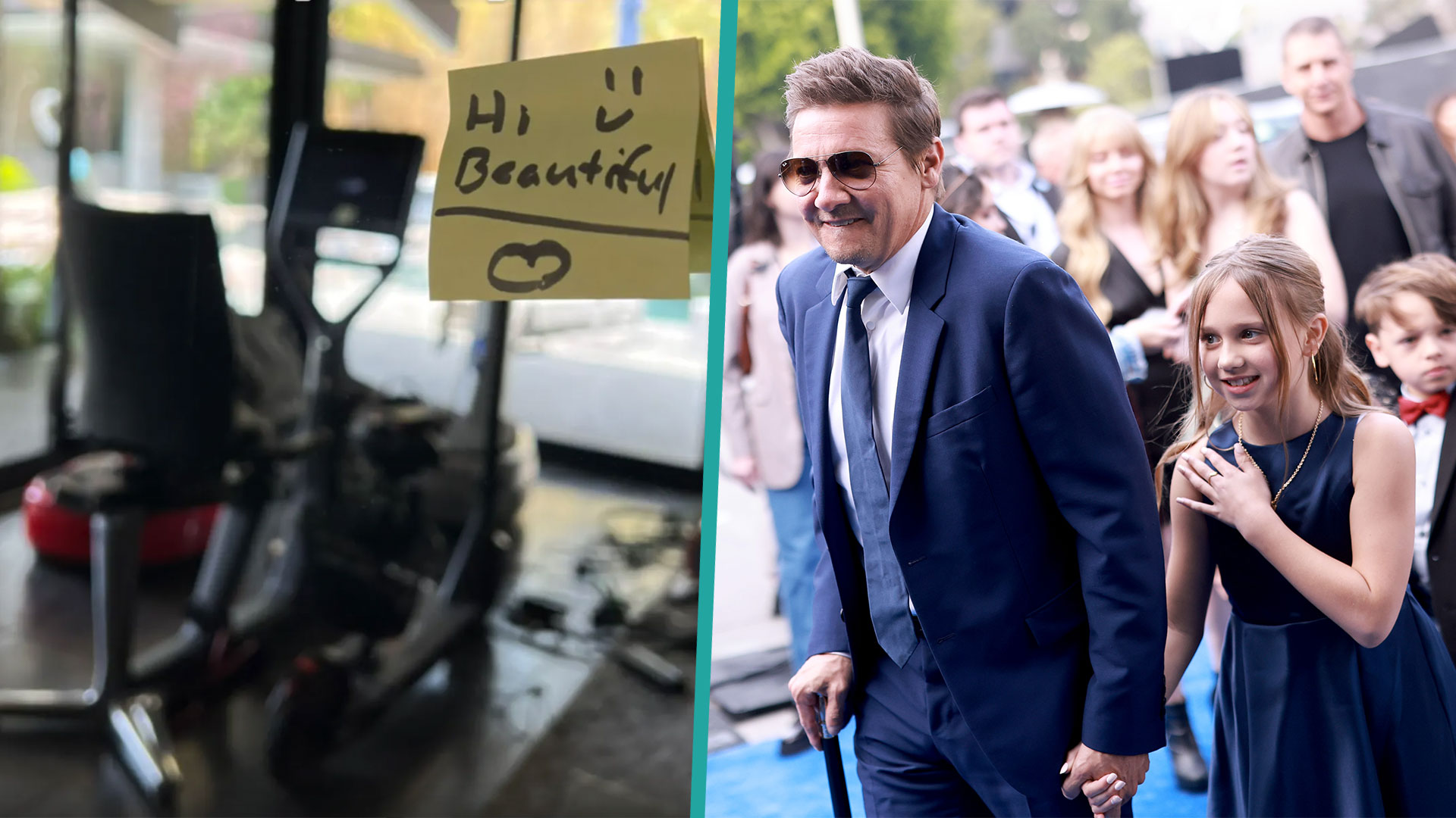 Jeremy Renner's Daughter Ava Leaves Inspirational Post-It Notes Around