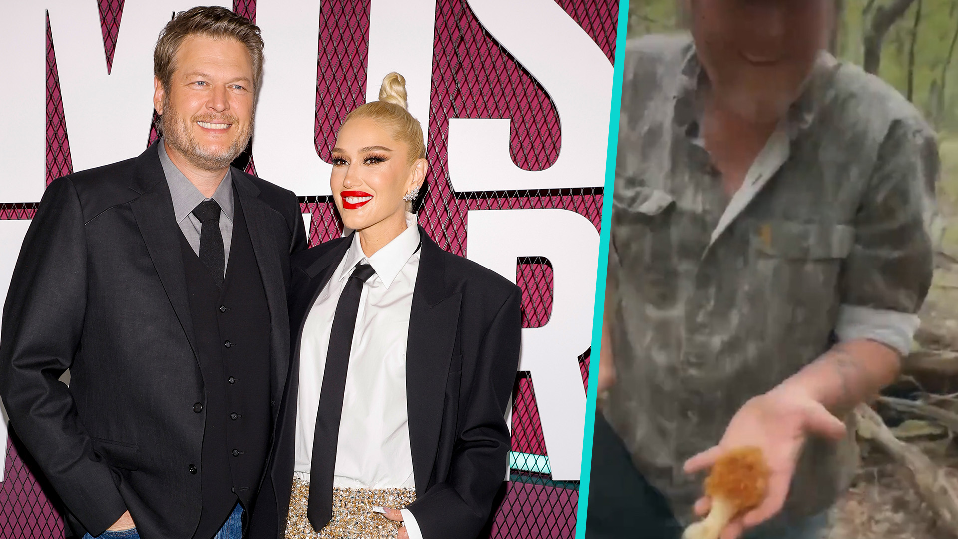 Gwen Stefani & Blake Shelton Forage For Mushrooms On Cute Outdoorsy