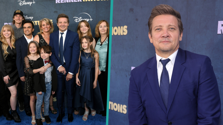 Jeremy Renner Poses Alongside Family At First Red Carpet Since Snowplow Accident