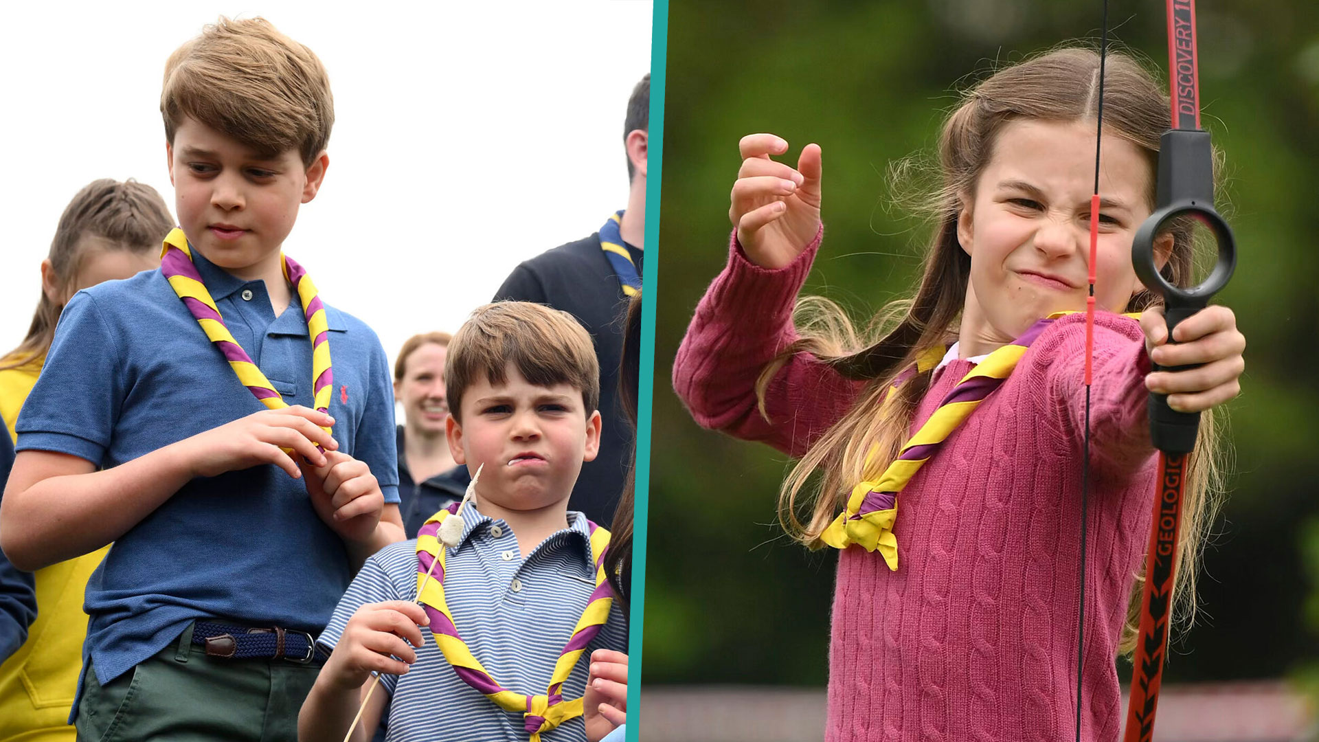 Prince Louis, Princess Charlotte & Prince George Try Archery & Make S ...