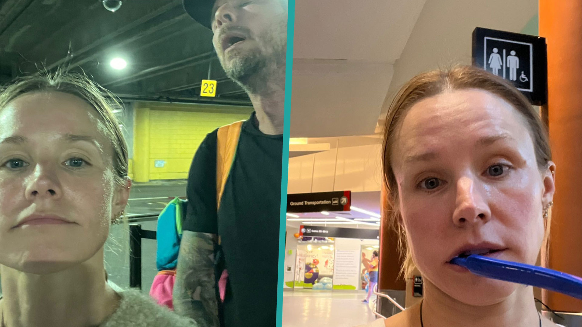 Kristen Bell, Dax Shepard & Kids Sleep In Attic After Being Stranded At(01)