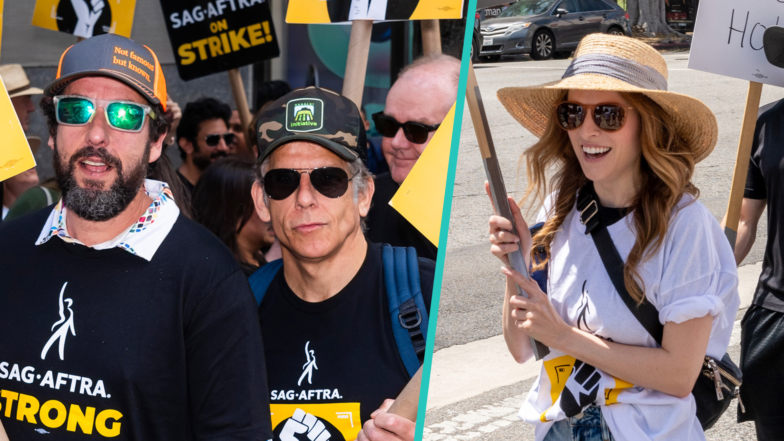 Adam Sandler, Ben Stiller, Anna Kendrick & More Celebrities Join Picket Lines In SAG-AFTRA Strike