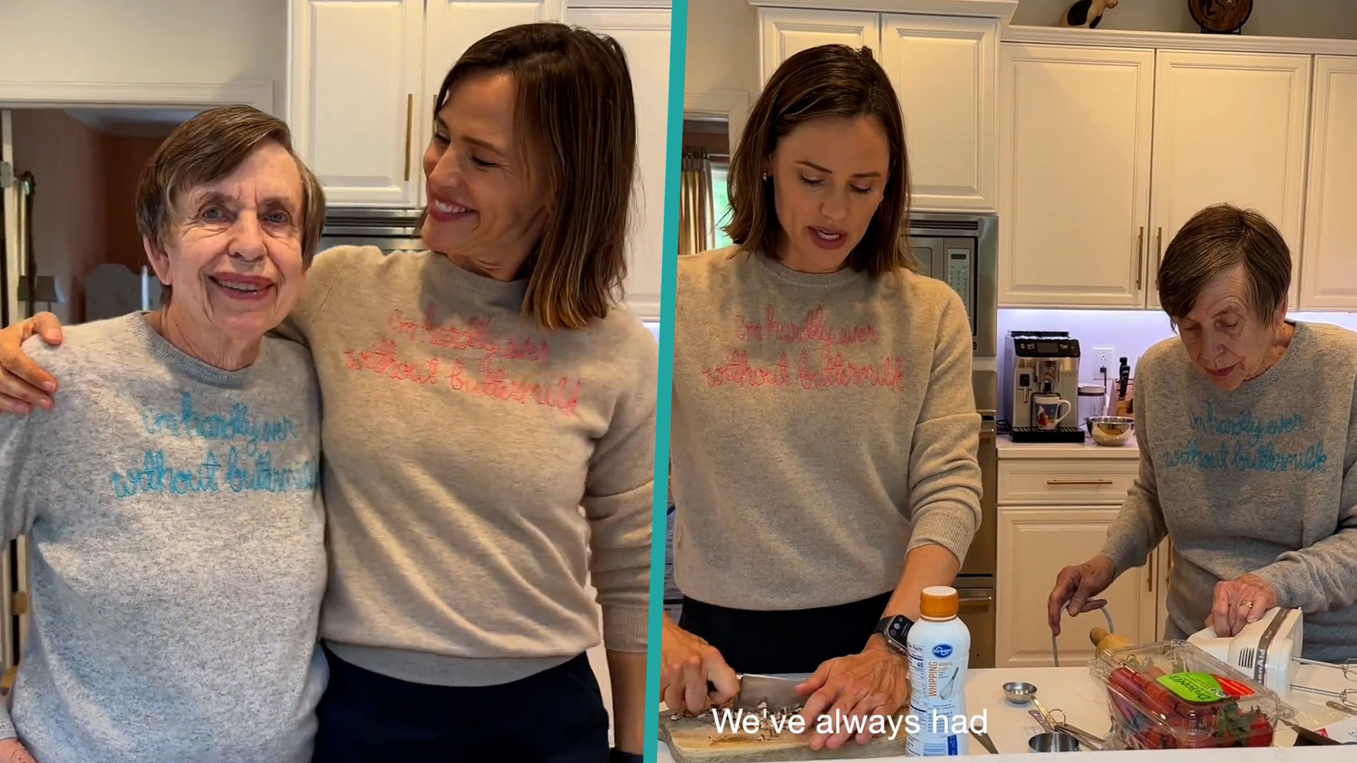 Jennifer Garner Twins With Her Mom As The Adorable Pair Bake Together