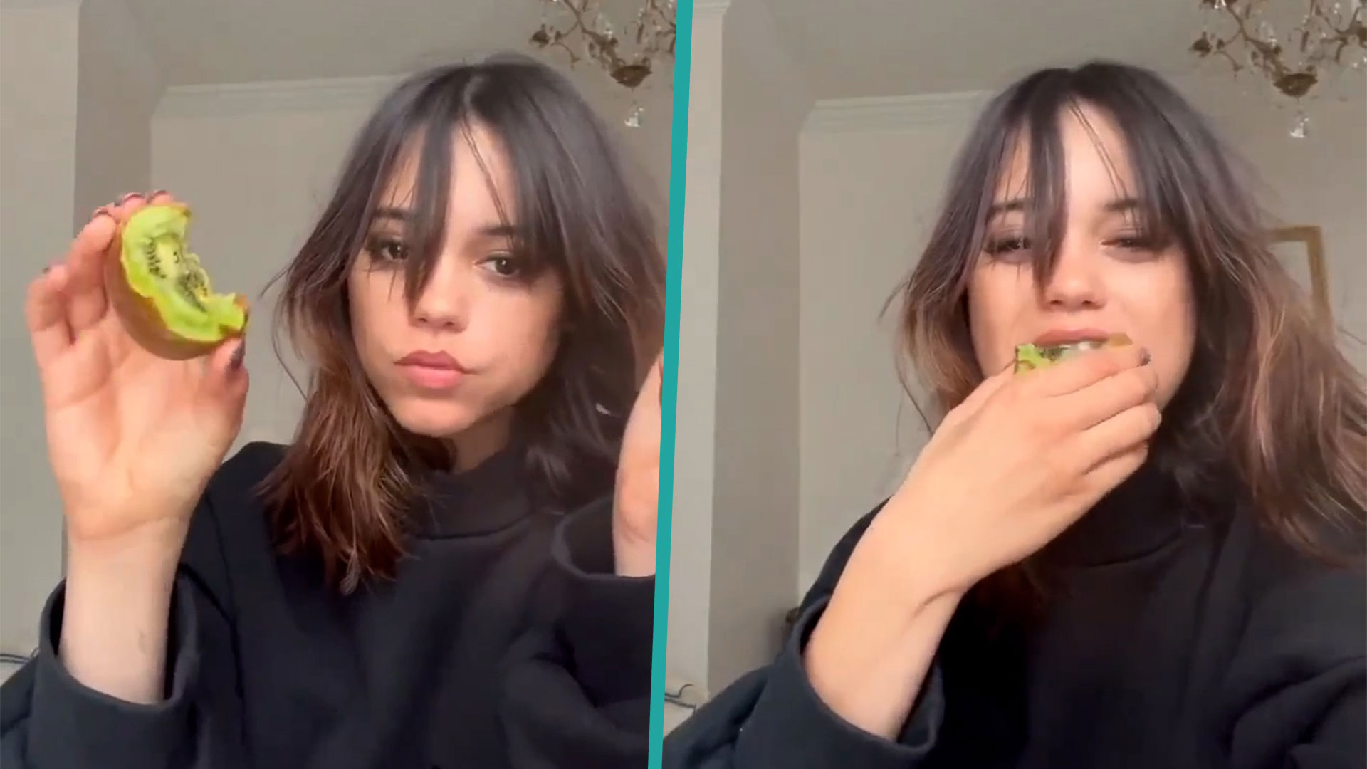 Jenna Ortega Confuses Fans After Eating A Kiwi With The Skin On | Access