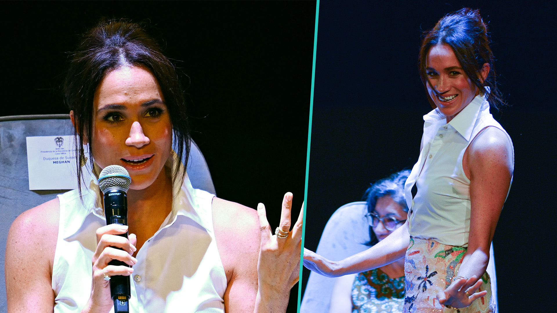Meghan Markle Interrupts Onstage Panel In Colombia With This Unexpected
