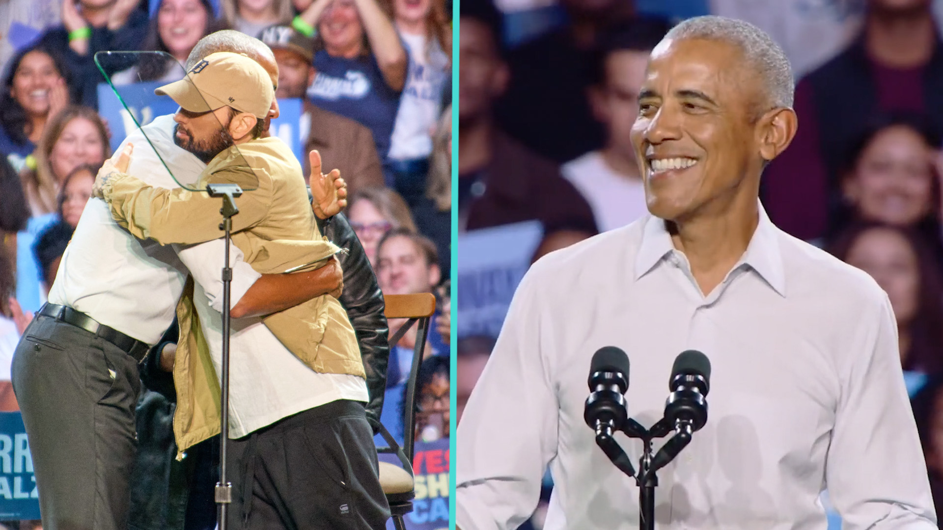 Barack Obama Raps 'Lose Yourself' After Eminem's Passionate Speech at ...