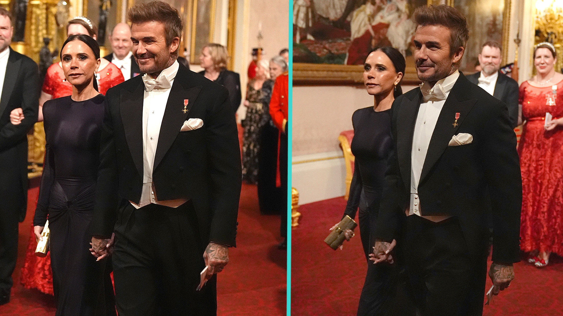 David and Victoria Beckham Make Surprise Appearance at Buckingham