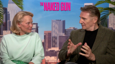 Pamela Anderson & Liam Neeson Dish On Their Instant Chemistry For 'The Naked Gun'