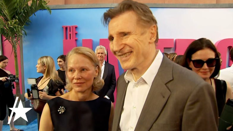 Pamela Anderson & Liam Neeson Dish On Recreating Iconic 'Titanic' Scene, Talk Chemistry