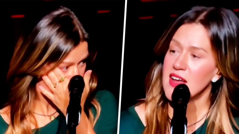 Kelly Clarkson Wipes Tears Onstage Days Before Ex-Husband Brandon Blackstock's Death