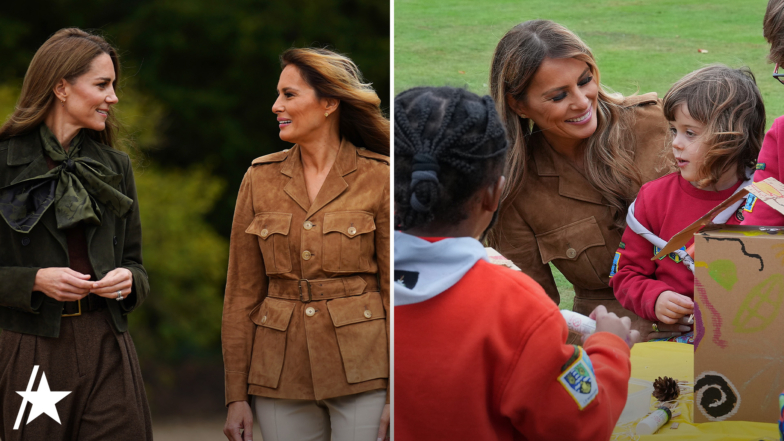 Melania Trump & Kate Middleton Bond With Kids During First Outing Together