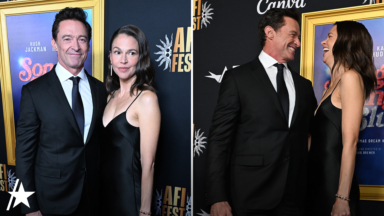Hugh Jackman & Sutton Foster All Smiles At Red Carpet Debut As A Couple