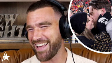 Travis Kelce Reacts to Taylor Swift's Racy Song 'Wood' From 'Life of a Showgirl'