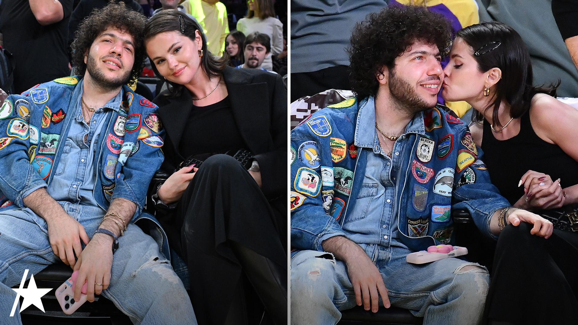 Selena Gomez & Benny Blanco Cuddle Up At Lakers Game In Rare Public
