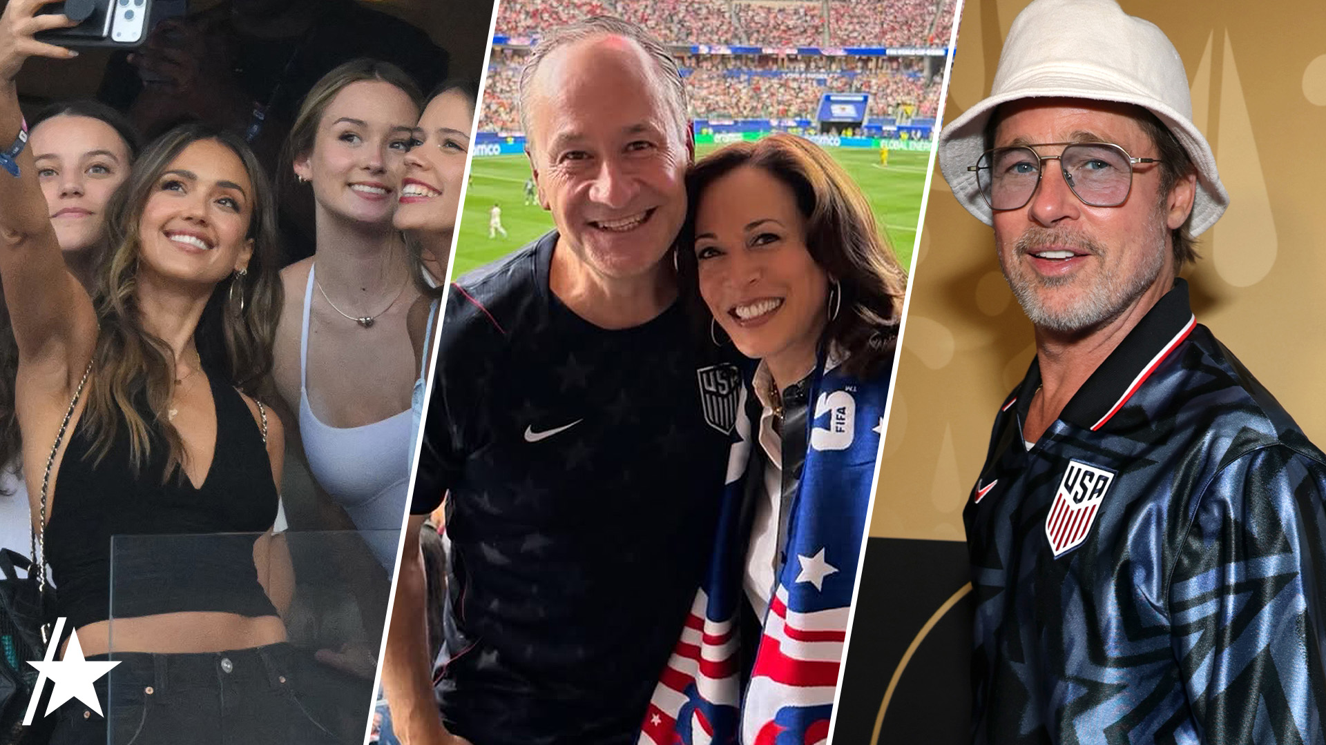 Brad Pitt, Kamala Harris, Jessica Alba & More Attend Star-Studded USA vs. Turkey World Cup Match