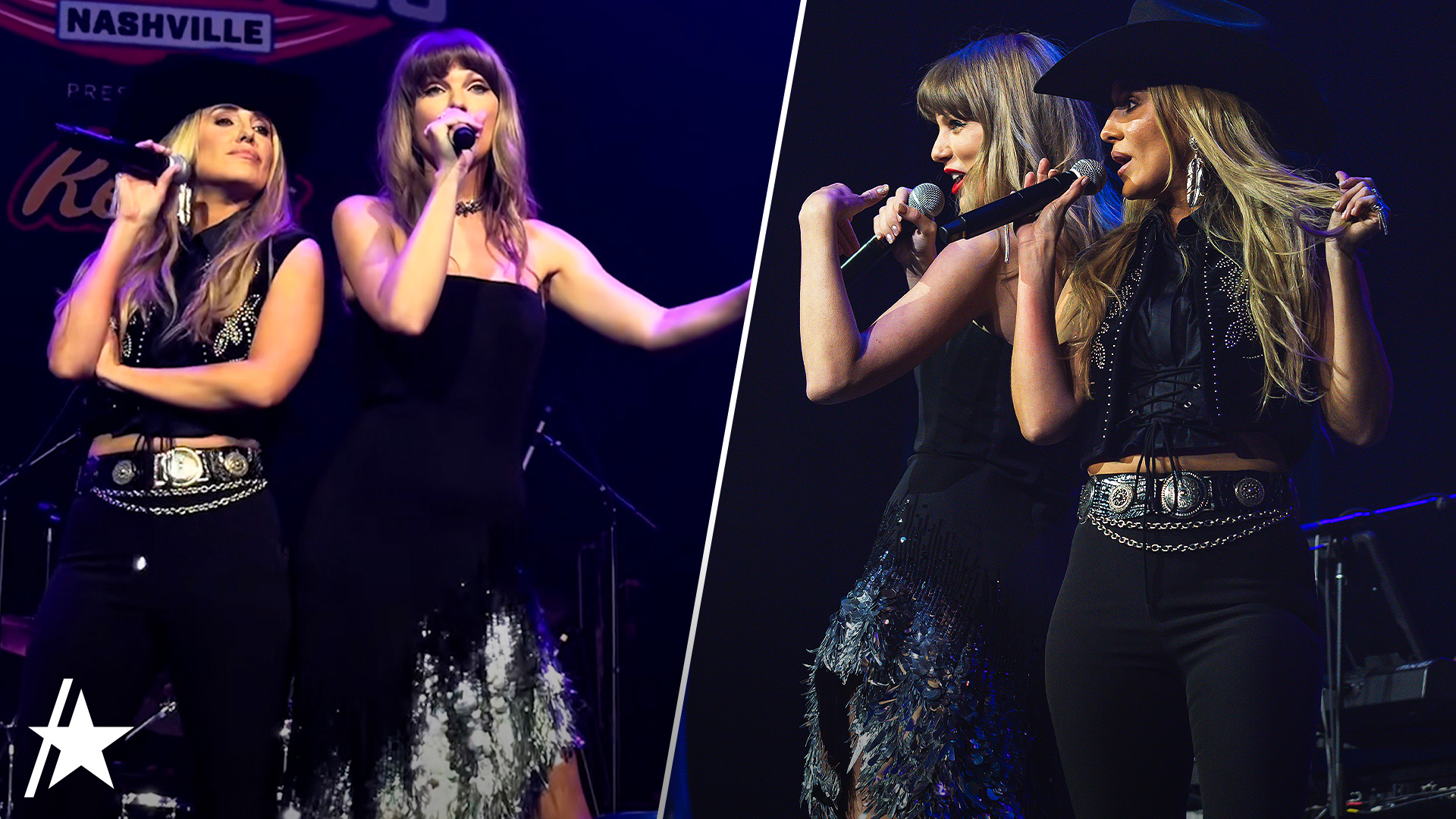 Taylor Swift Surprises Travis Kelce's Tight End University With Lainey Wilson 'Love Story' Duet
